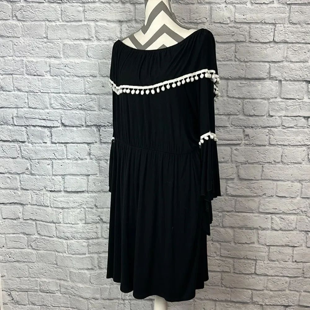 Boohoo Black Off Shoulder Dress Size 20